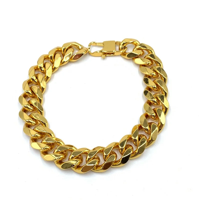 Stainless Steel Charm Bracelet Men's Jewelry Miami Cuban Link Chain King Size Big Gold Chain 14mm Hip Hop Jewelry
Stainless Steel Charm Bracelet Men's Jewelry Miami Cuban Link Chain King Size Big Gold Chain 14mm Hip Hop Jewelry