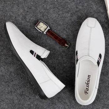 2019 New Spring Handmade Genuine Leather Shoes Casual Men Shoes For Soft Slip On for Man Flats Moccasin white color
2019 New Spring Handmade Genuine Leather Shoes Casual Men Shoes For Soft Slip On for Man Flats Moccasin white color