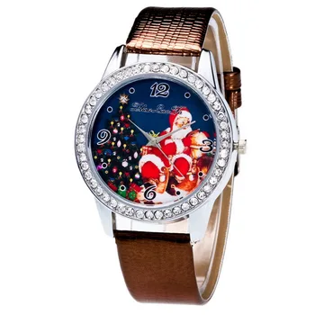 FUNIQUE 2018 Fashion Christmas Old Man Watches Women Clock Leather Strap Wristwatch Rhinestone Dial Ladies Watch Christmas Gift
FUNIQUE 2018 Fashion Christmas Old Man Watches Women Clock Leather Strap Wristwatch Rhinestone Dial Ladies Watch Christmas Gift