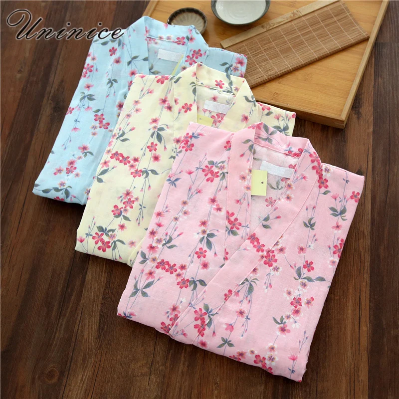 Japanese Kimono Pajamas Sets Women's Yukata Robes Long Pants Sleepwear Bathrobe Cotton Dress Suits Nightgown Leisure Homewear
Japanese Kimono Pajamas Sets Women's Yukata Robes Long Pants Sleepwear Bathrobe Cotton Dress Suits Nightgown Leisure Homewear