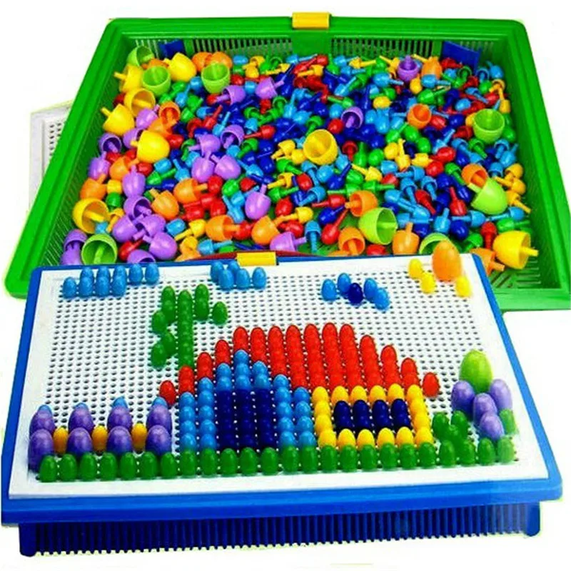 296 Mushroom Nail Intelligent 3D Puzzle Games DIY Mushroom Nail Plastic Flashboard Board Game For Children Toys Educational Toy
296 Mushroom Nail Intelligent 3D Puzzle Games DIY Mushroom Nail Plastic Flashboard Board Game For Children Toys Educational Toy