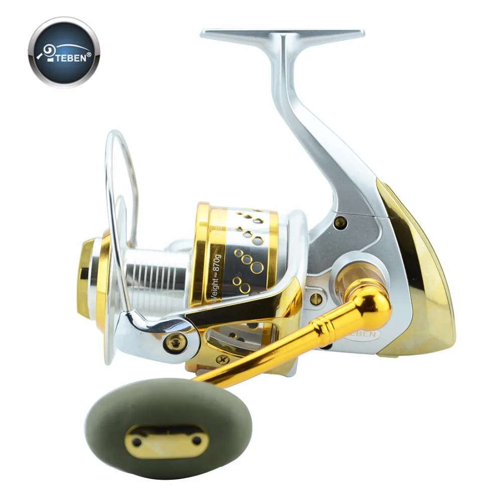 Teben Sea 15000 20000 Series Spinning Fishing Reel 14+1BB 4.5:1 Super Quality Big Metal Reel 870g Saltwater Sea Fishing Reel
Teben Sea 15000 20000 Series Spinning Fishing Reel 14+1BB 4.5:1 Super Quality Big Metal Reel 870g Saltwater Sea Fishing Reel