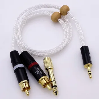 50cm 16core 5n OCC Silver Plated 1/8 3.5mm to 2 RCA Male Hifi Audio Adapter Cable FOR Aux Cable Car Stereo MP3 PC Phone iPod RCA
50cm 16core 5n OCC Silver Plated 1/8 3.5mm to 2 RCA Male Hifi Audio Adapter Cable FOR Aux Cable Car Stereo MP3 PC Phone iPod RCA