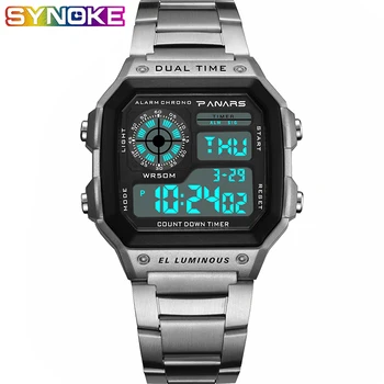 PANARS Steel Watch Men Sport Digital Watches Chronograph Waterproof Watch Stainless Business Wristwatches LED Display Male Clock
PANARS Steel Watch Men Sport Digital Watches Chronograph Waterproof Watch Stainless Business Wristwatches LED Display Male Clock