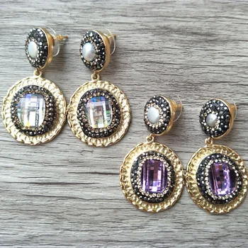 5pair round shaped gold color pave rhinestone crystal glass dangle earring,jewelry earrings for women ER182
5pair round shaped gold color pave rhinestone crystal glass dangle earring,jewelry earrings for women ER182