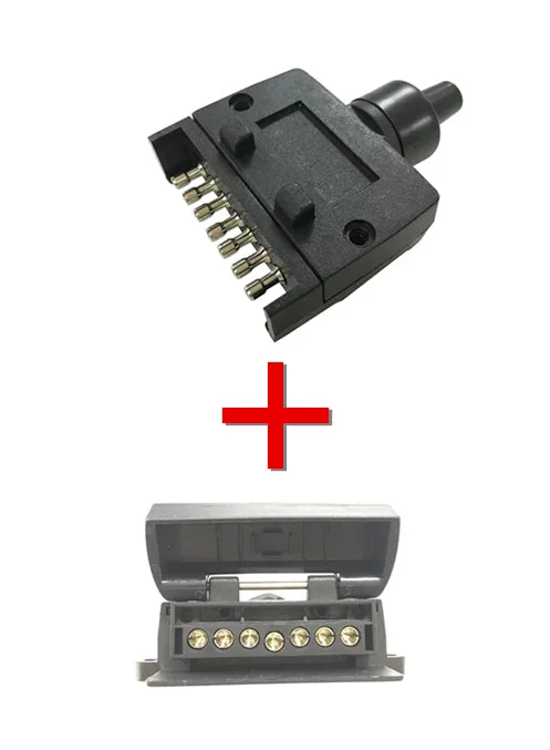 1set 12V Car Accessories 7 Pin Flat Trailer Plug Socket Caravan Parts 7 way Plastic truck adapter Towing Electrics Connector
1set 12V Car Accessories 7 Pin Flat Trailer Plug Socket Caravan Parts 7 way Plastic truck adapter Towing Electrics Connector