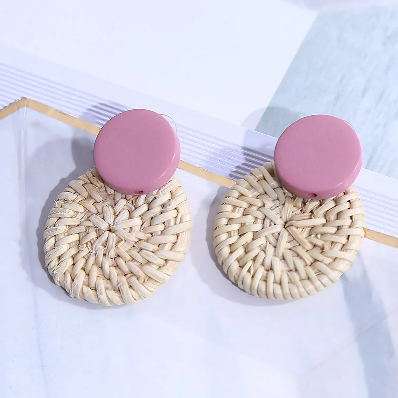 2019 Handmade Geometric Wooden Rattan Drop Earrings For Women Boho Blue Round Statement Wood Earring Small Vintage Jewelry Gift
2019 Handmade Geometric Wooden Rattan Drop Earrings For Women Boho Blue Round Statement Wood Earring Small Vintage Jewelry Gift