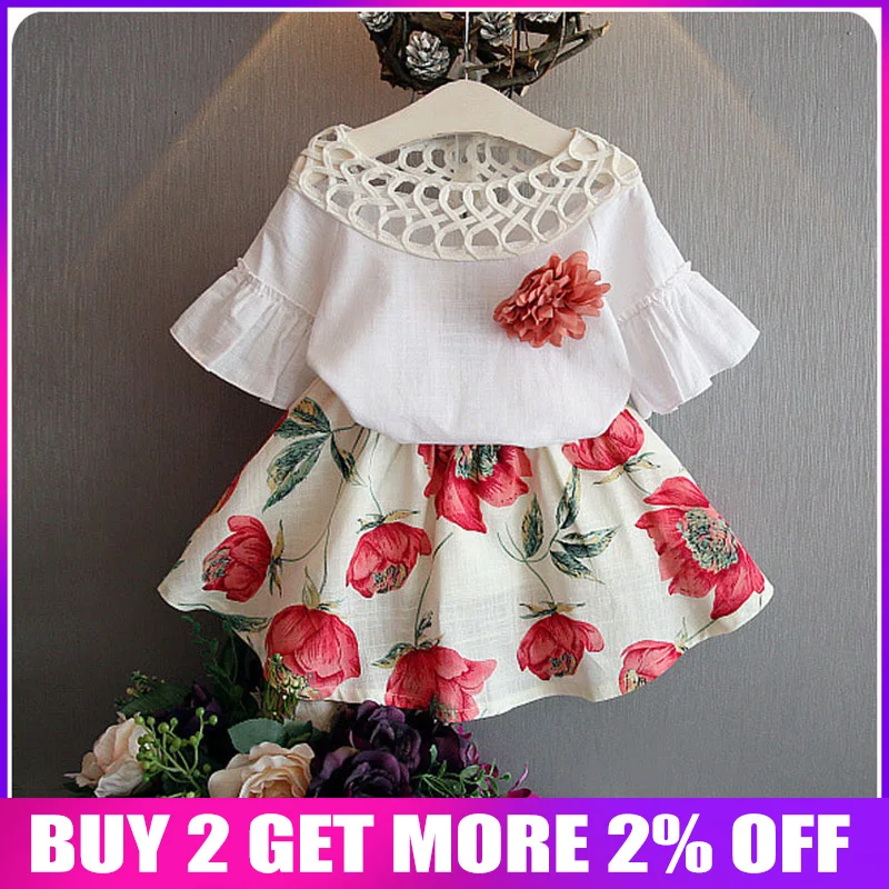 BibiCola Cotton Fashion Baby Girl Clothing Sets Floral white short sleeve t shirt tops + Tutu Skirts Infant Clothes 2-7 years
BibiCola Cotton Fashion Baby Girl Clothing Sets Floral white short sleeve t shirt tops + Tutu Skirts Infant Clothes 2-7 years