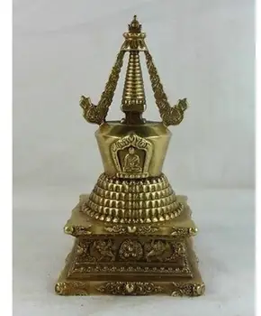 Tibetan Buddhism Brass Shakyamuni Eight treasures Tathagata stupa pagoda
Tibetan Buddhism Brass Shakyamuni Eight treasures Tathagata stupa pagoda