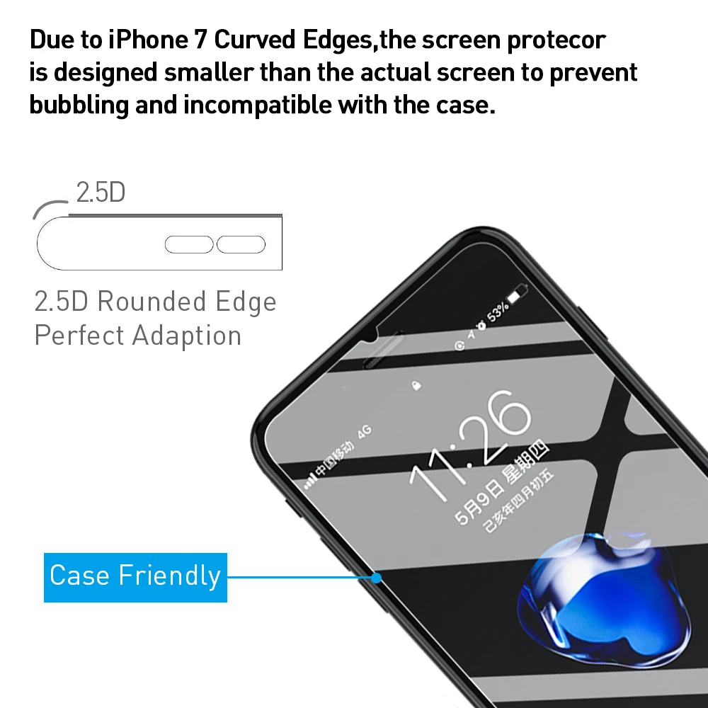 ZRSE Protective Glass For Iphone 6 6s 7 8 Plus X Glass On Iphone 7 6 8 X R Xs Max Screen Protector Iphone 7 6 Screen Protection (3)