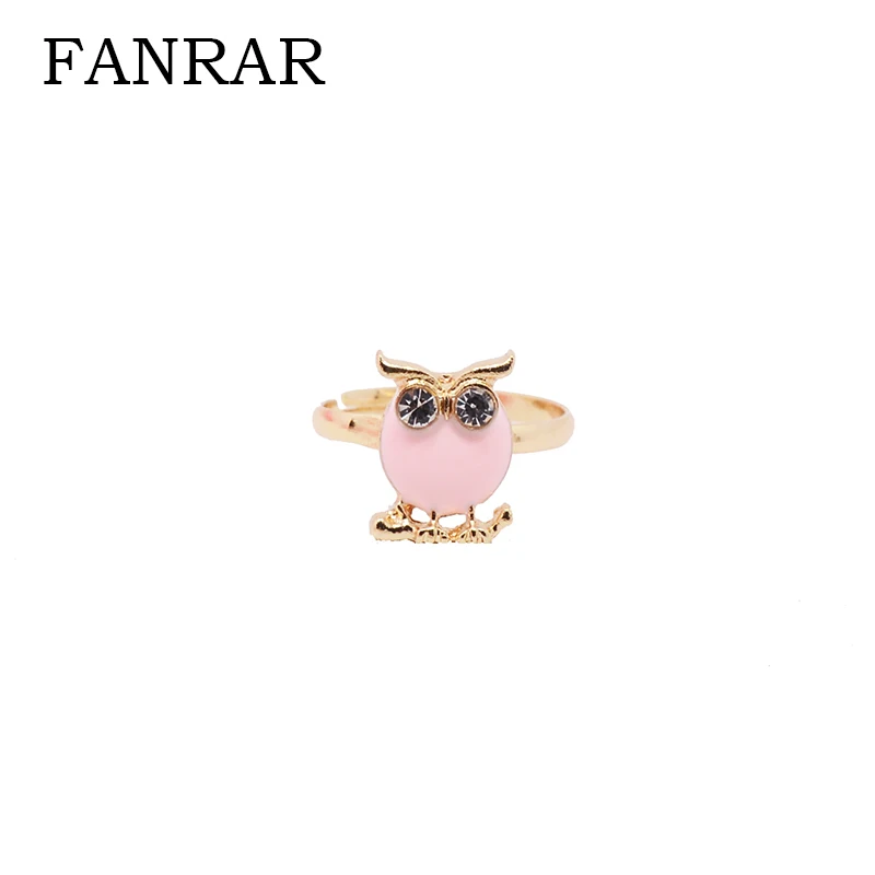 FANRAR Cute Simple Fashion Jewelry Accessories crystal owl kids Girl baby Rings Pink Enamel animal Rings Party toy Gifts
FANRAR Cute Simple Fashion Jewelry Accessories crystal owl kids Girl baby Rings Pink Enamel animal Rings Party toy Gifts