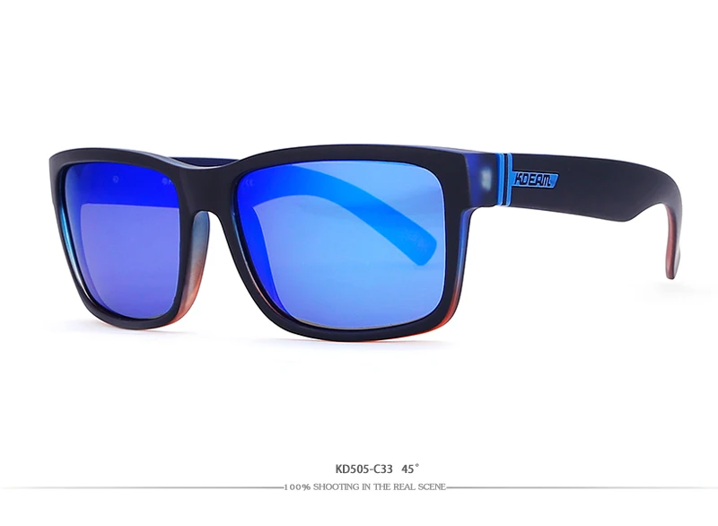 KDEAM Sport Sunglasses Polarized Men Square Sun Glasses Outdoor Women Brand design 2018 Summer UV400 With Original Case KD505 13