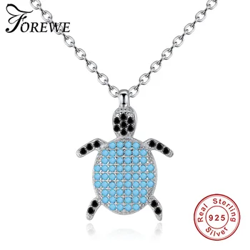 Forewe Fashion 925 Sterling Silver Sea Turtle Necklace With 45CM Link Chain Crystal Tortoise Pendant Necklace for Women Jewelry
Forewe Fashion 925 Sterling Silver Sea Turtle Necklace With 45CM Link Chain Crystal Tortoise Pendant Necklace for Women Jewelry