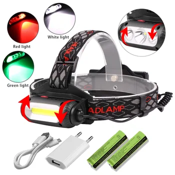 Mini COB LED Headlamp 8Modes T6 Red/ green /white light Waterproof Headlight Head Flashlight Torch Lantern Outdoor Camping Night
Mini COB LED Headlamp 8Modes T6 Red/ green /white light Waterproof Headlight Head Flashlight Torch Lantern Outdoor Camping Night