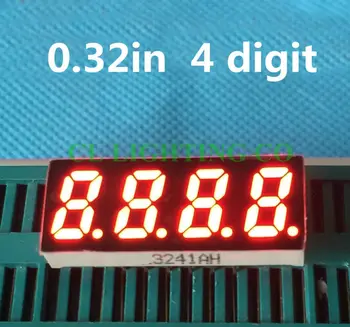 0.32" inch LED digital tube 0.32in digital tube 7 segment led display 4 digits common cathode
0.32" inch LED digital tube 0.32in digital tube 7 segment led display 4 digits common cathode