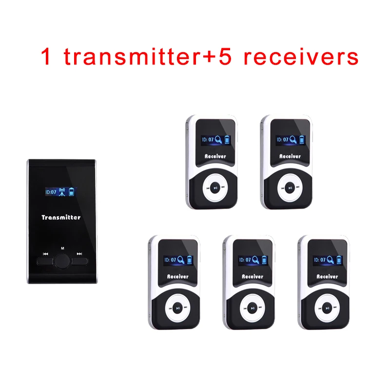 Wireless Tour Guide System ( 1 Transmitter + 5 Receivers ) / simultaneous translation equipment / Audio Guide device
Wireless Tour Guide System ( 1 Transmitter + 5 Receivers ) / simultaneous translation equipment / Audio Guide device