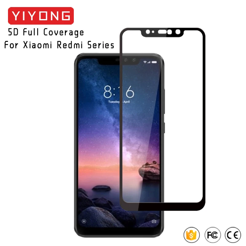  YIYONG 5D полное покрытие для Xiaomi Redmi Note 7 6 5 Pro закаленное стекло Экран протектор 4 4x 5A