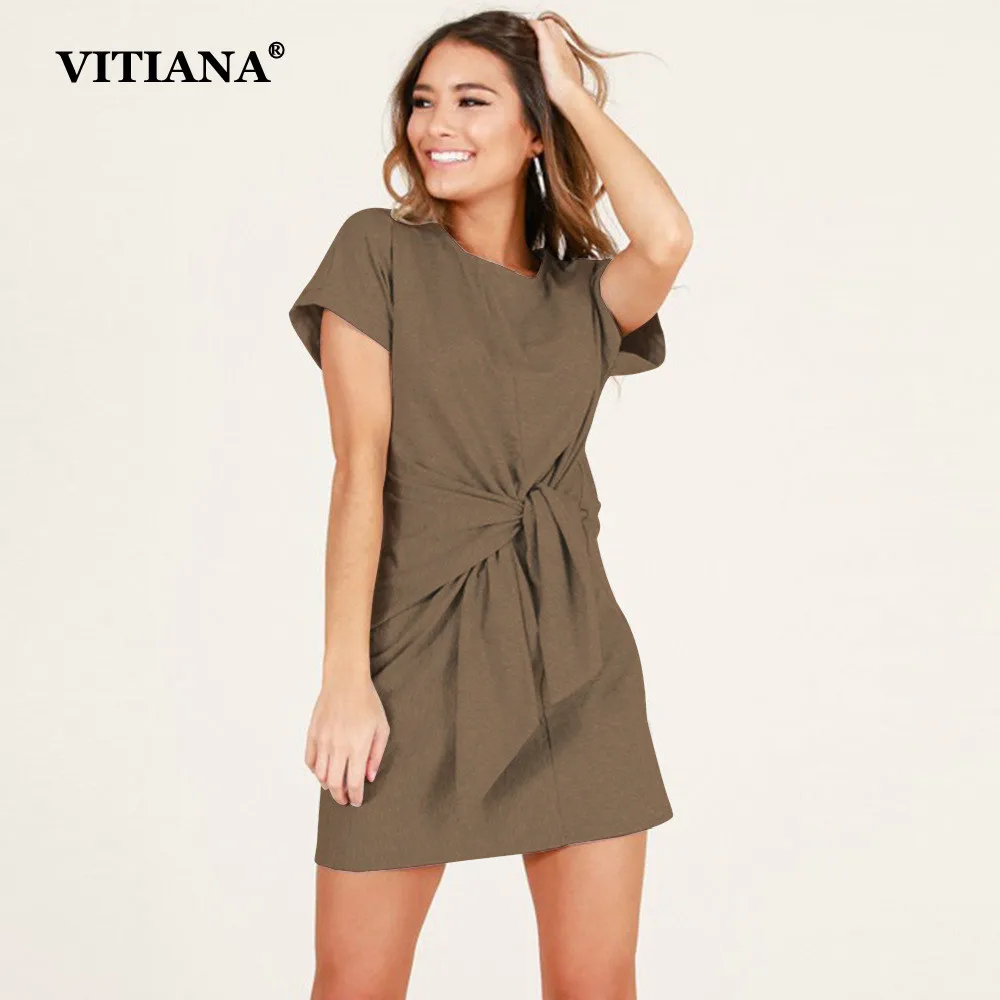 VITIANA Women Summer Casual Short Dress Female 2018 Summer Short Sleeve Black White Striped Waist Belt Work Office Elegant Dress
VITIANA Women Summer Casual Short Dress Female 2018 Summer Short Sleeve Black White Striped Waist Belt Work Office Elegant Dress