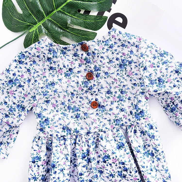 Mother nest Floral Summer Cute Girls Baby Half Sleeves Dress Cotto Puff Newborn Clothes Children Kids Flower Infant Princess (31)