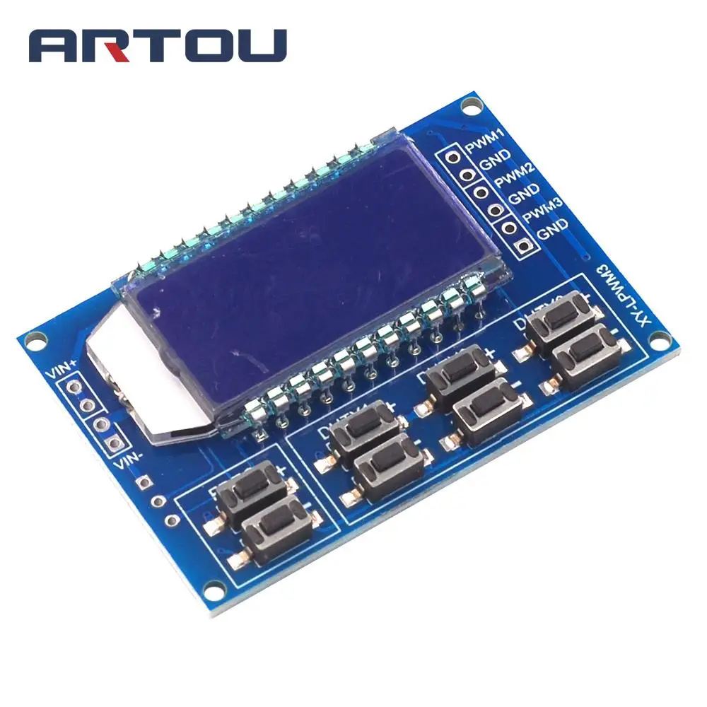 1Hz-150Khz 3-way Signal Generator PWM Board Module Pulse Frequency Duty Cycle Adjustable Module LCD Display Upgraded Version
1Hz-150Khz 3-way Signal Generator PWM Board Module Pulse Frequency Duty Cycle Adjustable Module LCD Display Upgraded Version