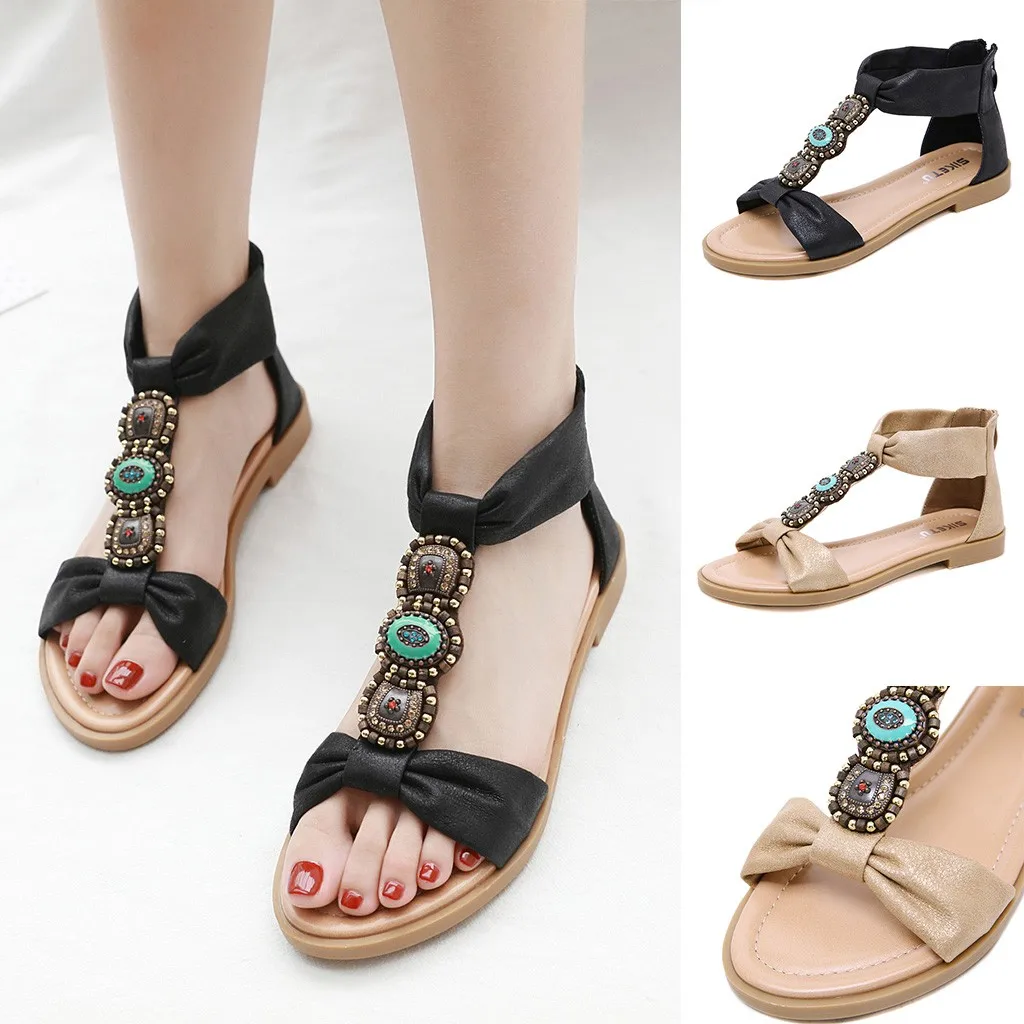 New store opening promotion Women's Ladies Bohemia Retro Roma Flat Pearl Crystal Zipper Sandals Casual Shoes zapatos de mujer%40
New store opening promotion Women's Ladies Bohemia Retro Roma Flat Pearl Crystal Zipper Sandals Casual Shoes zapatos de mujer%40