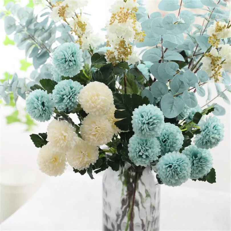 11Pcs Fake Long Stem three heads Dandelion Simulation Chrysanthemum Ball for Wedding Home Decorative Artificial Flowers
11Pcs Fake Long Stem three heads Dandelion Simulation Chrysanthemum Ball for Wedding Home Decorative Artificial Flowers