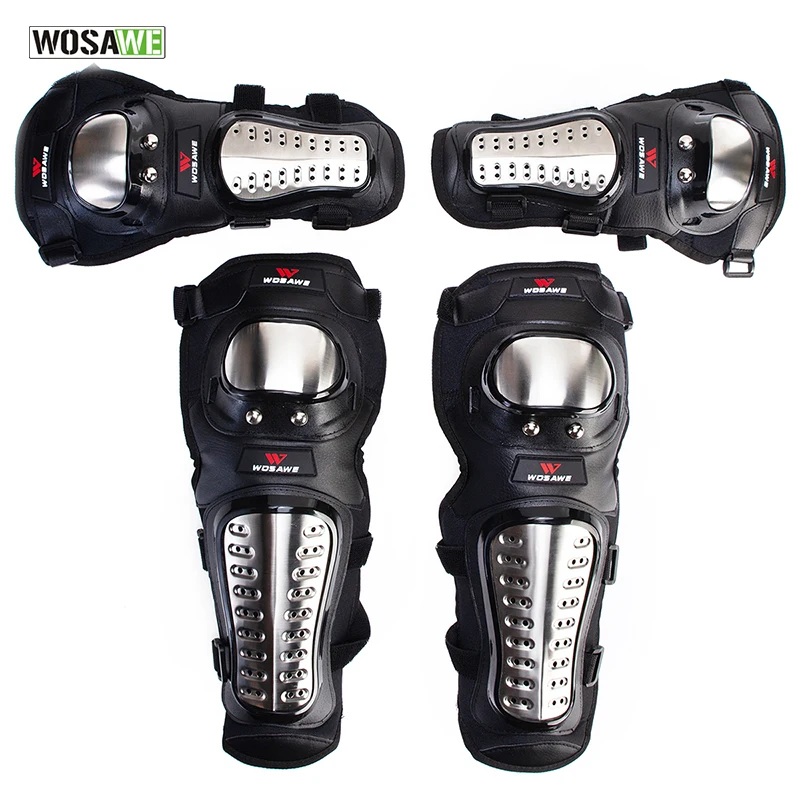 WOSAWE 4pcs Sports Knee Elbow Pads Motocross Skating Knee Protectors Guard Support Skiing Riding Protective Gear Pads Protection
WOSAWE 4pcs Sports Knee Elbow Pads Motocross Skating Knee Protectors Guard Support Skiing Riding Protective Gear Pads Protection