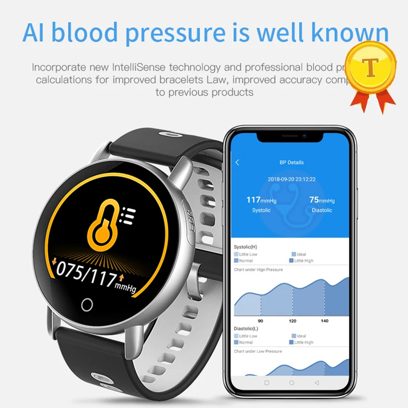 Wristwatch blood pressure monitoring ip67 waterproof ECG+PPG monitor multi-sport mode big screen smartband for Android ios phone
Wristwatch blood pressure monitoring ip67 waterproof ECG+PPG monitor multi-sport mode big screen smartband for Android ios phone