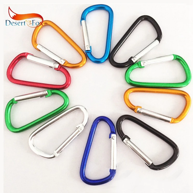 

Desert&Fox 5pcs/pack Climbing Buckle Random Color Wall Equipment with Safty Lock Carabiner Outdoor Camping Accessories