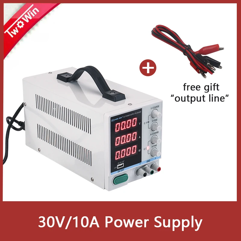 30V 10A Adjustable DC Power Supply PS-305DF 4 Bits Digital Display Mini DC Voltage Current Laboratory DC Power Supply
30V 10A Adjustable DC Power Supply PS-305DF 4 Bits Digital Display Mini DC Voltage Current Laboratory DC Power Supply