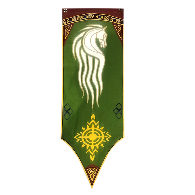 Rohan banners lord of rings theme room decoration scene bar layout retro flags house decor Comic Con TV Film Shooting props
Rohan banners lord of rings theme room decoration scene bar layout retro flags house decor Comic Con TV Film Shooting props
