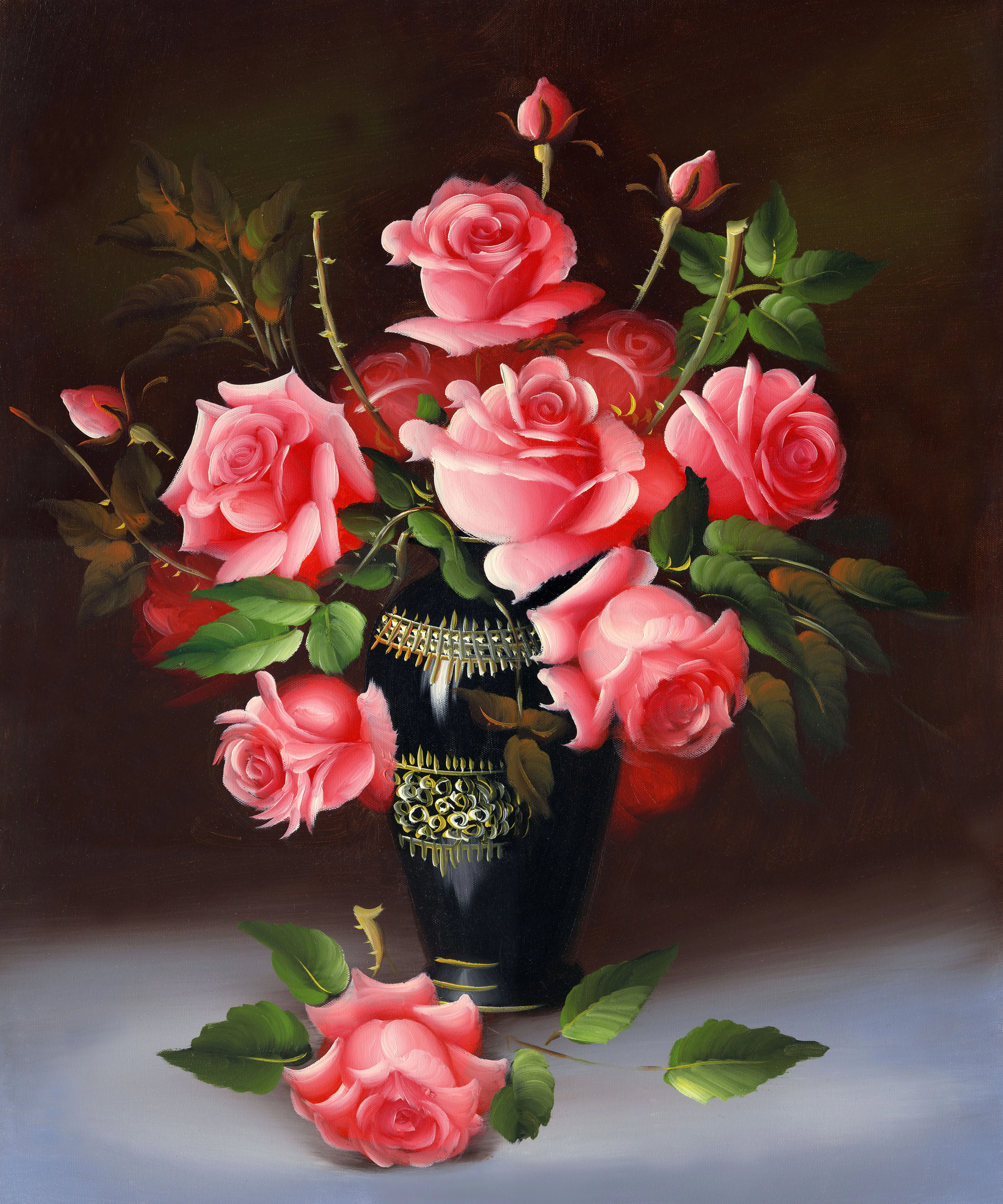 Diamond Painting Cross Stitch Diy Embroidery Four Color Rose Vase Painting Round Drill Diamond Mosaic Beads Pasted Needlework
Diamond Painting Cross Stitch Diy Embroidery Four Color Rose Vase Painting Round Drill Diamond Mosaic Beads Pasted Needlework