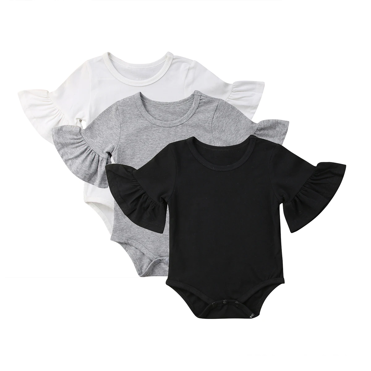 Newborn Baby Girl Flare Short Sleeve Solid Bodysuit Jumpsuit Sunsuit Outfits Clothes
Newborn Baby Girl Flare Short Sleeve Solid Bodysuit Jumpsuit Sunsuit Outfits Clothes