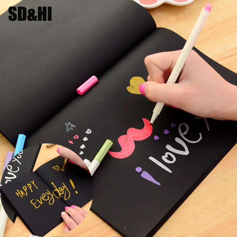 28 pages New Notebook Diary Black Paper Notepad sketch Graffiti Notebook Drawing Painting Office School Stationery Gift 13x1
28 pages New Notebook Diary Black Paper Notepad sketch Graffiti Notebook Drawing Painting Office School Stationery Gift 13x1