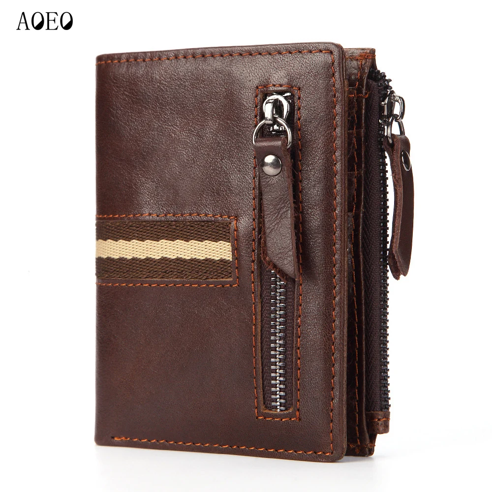 AOEO Wallet Men Genuine Leather Double Zipper Coin Purse Fashion Design Thin Walet Male Gift Small Cowhide Slim Wallets Mens
AOEO Wallet Men Genuine Leather Double Zipper Coin Purse Fashion Design Thin Walet Male Gift Small Cowhide Slim Wallets Mens