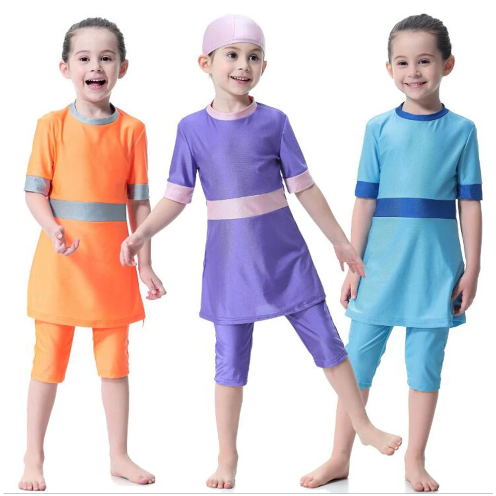 New Short Sleeve Baby Children Sunscreen Muslim Swimwear Islamic Arab Islam Beach Wear Modest Islamic Swimsuits for Girls
New Short Sleeve Baby Children Sunscreen Muslim Swimwear Islamic Arab Islam Beach Wear Modest Islamic Swimsuits for Girls