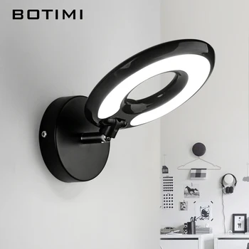 BOTIMI Modern LED Wall Lamp In White With Switch For Bedroom Round Reading Bedside Wall Sconce Black Simple Mirror Light
BOTIMI Modern LED Wall Lamp In White With Switch For Bedroom Round Reading Bedside Wall Sconce Black Simple Mirror Light