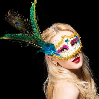 1pcs / Venice Mask with Peacock Feather Princess Lady for Masquerade Party Dance Wedding Decoration Halloween Christmas Elegant
1pcs / Venice Mask with Peacock Feather Princess Lady for Masquerade Party Dance Wedding Decoration Halloween Christmas Elegant
