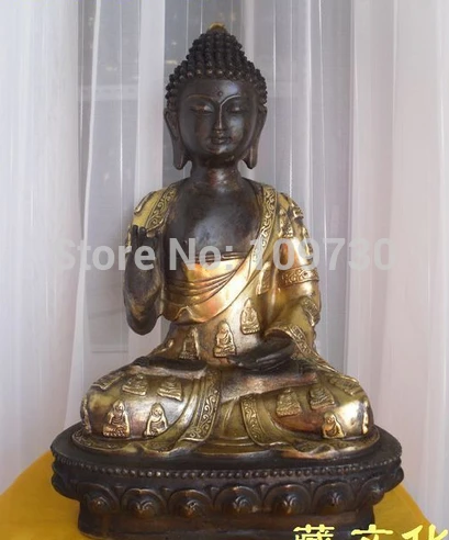 001499 Great solemn Excellent Tibetan Buddhist bronze SHAKYAMUNI buddha statue 38 cm
001499 Great solemn Excellent Tibetan Buddhist bronze SHAKYAMUNI buddha statue 38 cm