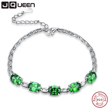 JQUEEN Oval Cut Nano Russian Emerald 925 Sterling Silver Bracelet Charm Wedding Jewelry Classic Bracelets For Women
JQUEEN Oval Cut Nano Russian Emerald 925 Sterling Silver Bracelet Charm Wedding Jewelry Classic Bracelets For Women