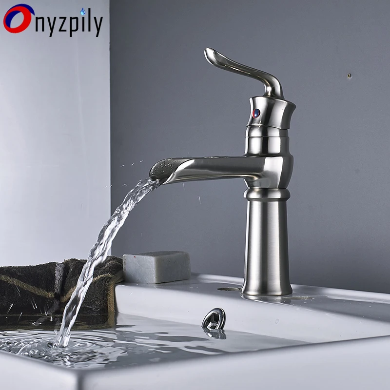 Bathroom Basin Faucet Short Handle Faucets Hot Single and Cold Water Mixer Faucet ORB Brushed Nickel Available
Bathroom Basin Faucet Short Handle Faucets Hot Single and Cold Water Mixer Faucet ORB Brushed Nickel Available