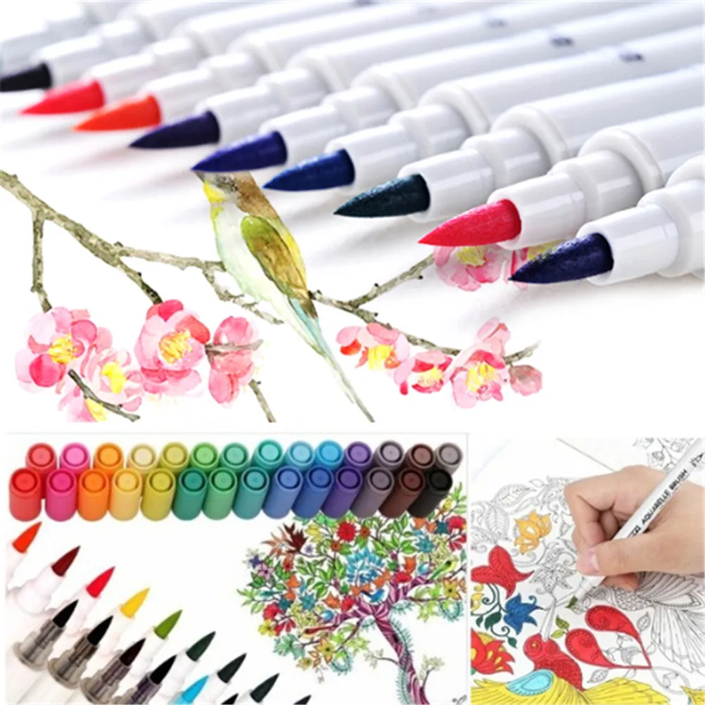 1pcs Double Head Watercolor Brush Pen Calligraphy Art Marker Pens Comics Hand-painted Stationery Drawing Art School Supplies
1pcs Double Head Watercolor Brush Pen Calligraphy Art Marker Pens Comics Hand-painted Stationery Drawing Art School Supplies