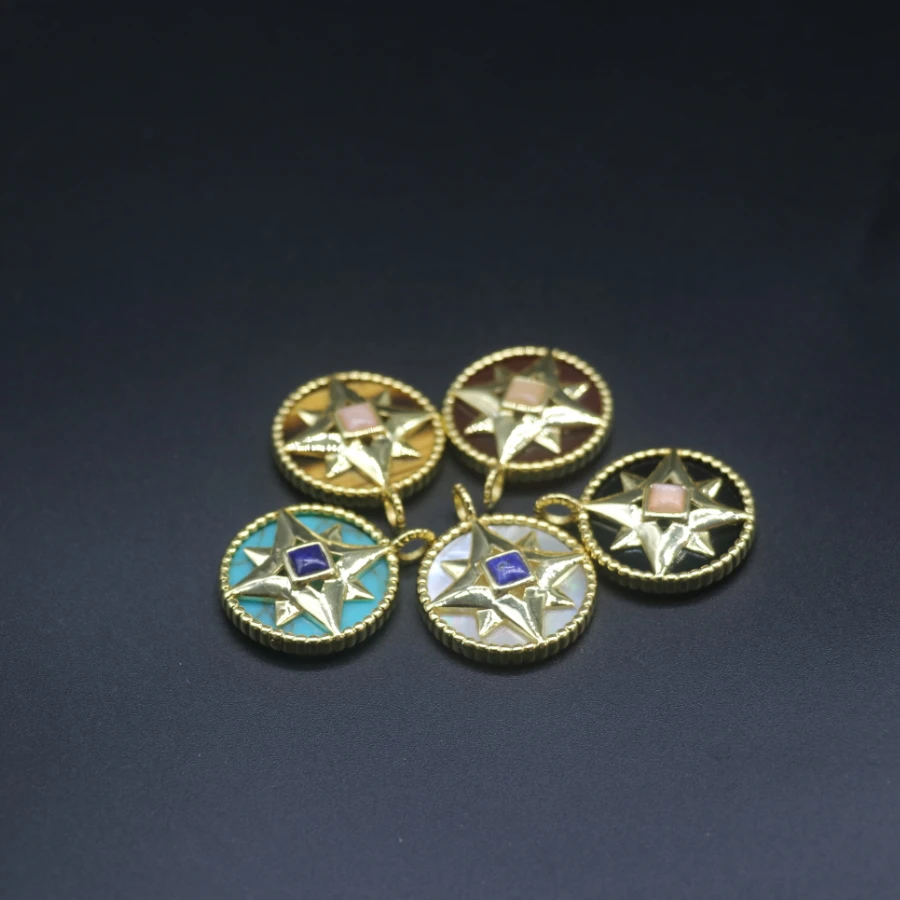 3pcs/lot 22MM Star women necklace charm pendant, Gold plate copper DIY natural Gem stone jewelery, original design, fashion gift
3pcs/lot 22MM Star women necklace charm pendant, Gold plate copper DIY natural Gem stone jewelery, original design, fashion gift