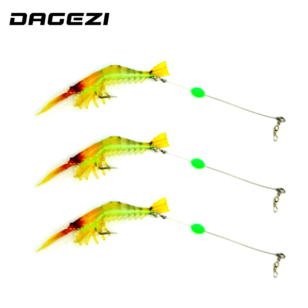 DAGEZI Luminous Soft Lure Artificial Bait Shrimp Lures 9.5CM 6.4G 3PCS/lot Soft Baits Soft Fishing Lures Fishing Baits
DAGEZI Luminous Soft Lure Artificial Bait Shrimp Lures 9.5CM 6.4G 3PCS/lot Soft Baits Soft Fishing Lures Fishing Baits