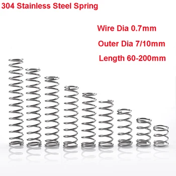 5PCS Y Type Spring 304 Stainless Steel Pressure Spring Wire Dia 0.7mm Outer Dia 7/10mm Length 60-200mm
5PCS Y Type Spring 304 Stainless Steel Pressure Spring Wire Dia 0.7mm Outer Dia 7/10mm Length 60-200mm