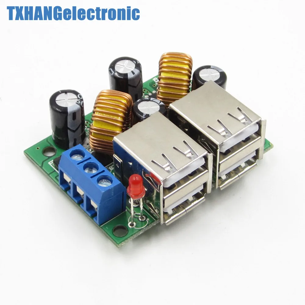 4-USB Port/ /24V 5V 5A Buck Converter Power Supply Step Down AIP 4-USB Port/ /24V 5V 5A Buck Converter Power Supply Step Down AIP