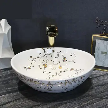 Jingdezhen Ceramic Table Art Washbasin Small Size oval ceramic Wash basin bathroom sink
Jingdezhen Ceramic Table Art Washbasin Small Size oval ceramic Wash basin bathroom sink