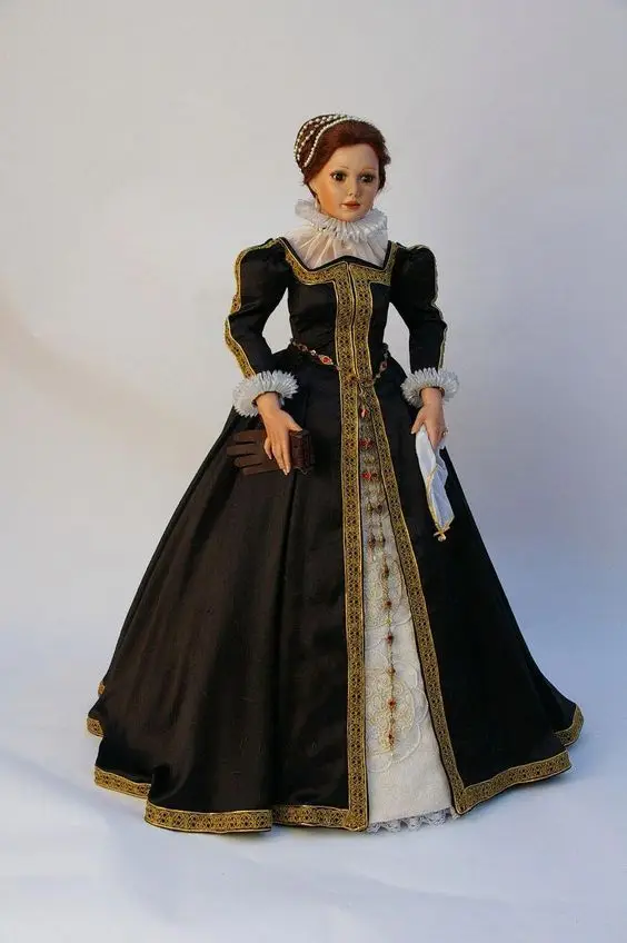 

Victorian Queen Elizabeth Tudor Period Tudor dress cosplay costume Renaissance Tudor medieval black Gown Dress Costume
