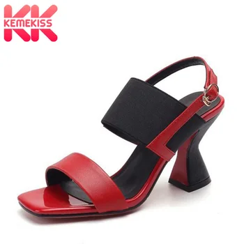 KemeKiss Women Genuine Leather Sandals Mixed Color 2019 Brand High Heels Sandals Wedding Strange Heels Shoes Women Size 33-42
KemeKiss Women Genuine Leather Sandals Mixed Color 2019 Brand High Heels Sandals Wedding Strange Heels Shoes Women Size 33-42