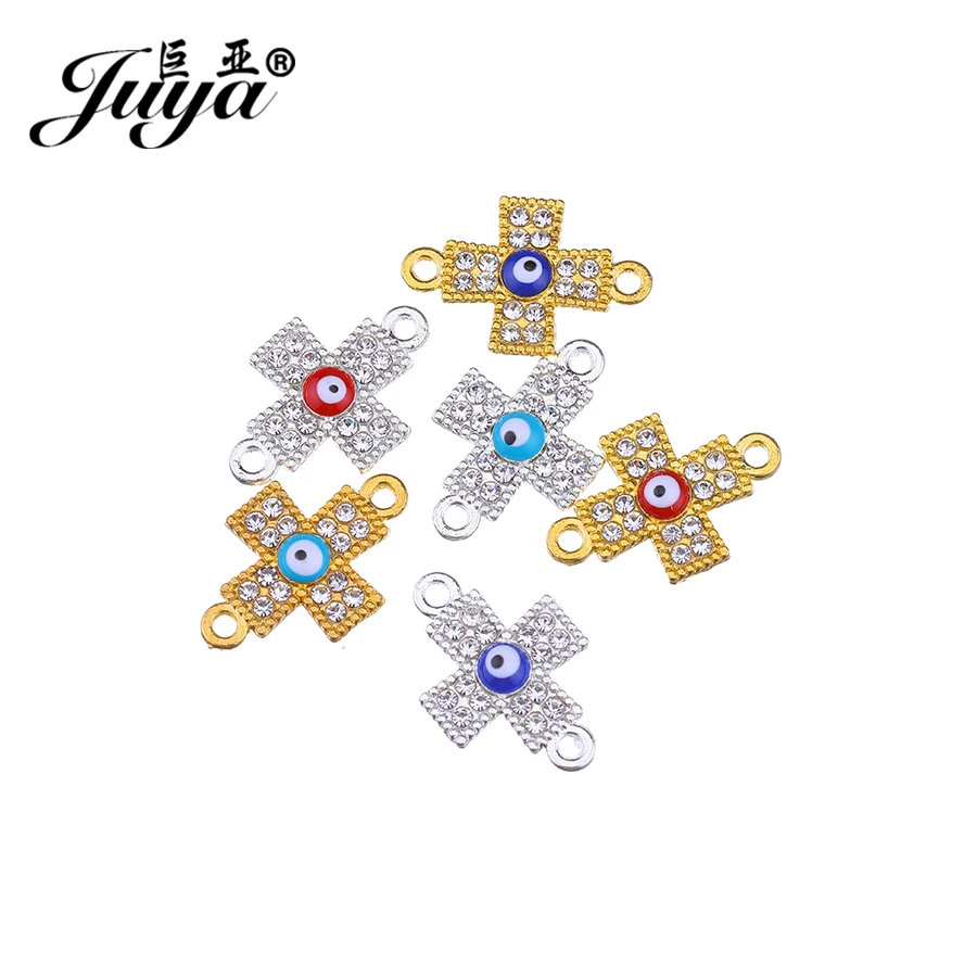 JUYA 15pcs New Evil Eye Charm Cross Shape 18.8x12.6mm Trendy Lucky Eyes Matel Connector for Jewelry Handmade Accessories AE0072
JUYA 15pcs New Evil Eye Charm Cross Shape 18.8x12.6mm Trendy Lucky Eyes Matel Connector for Jewelry Handmade Accessories AE0072